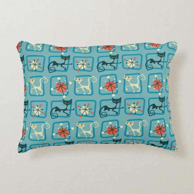 Almohada de acento de gato atómico de mediados de  (Anverso)