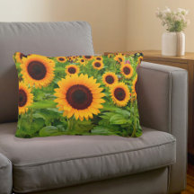 Almohada de acento de girasoles