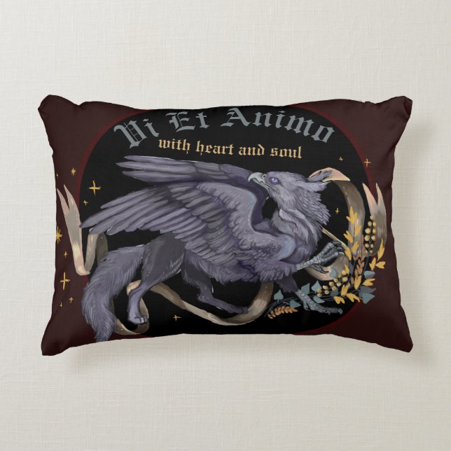 Almohada de acento de grifo de plata de Regal (Anverso)