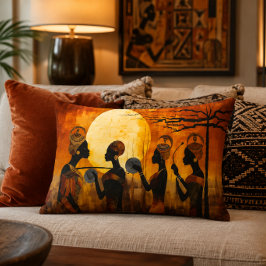 Almohada de acento de herencia africana 16x12