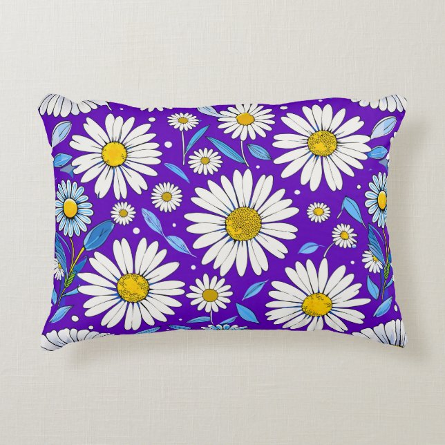 🌼 Almohada de acento de hojas de margaritas Decor (Anverso)