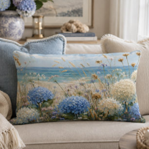 Almohada de acento de Hortensia Costera 16x12