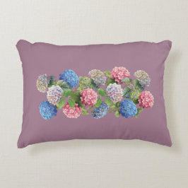 Almohada de acento de hortensia vintage