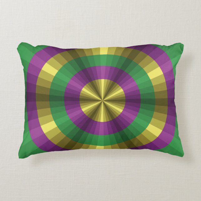 Almohada de acento de ilusión de Mardi Gras (Anverso)