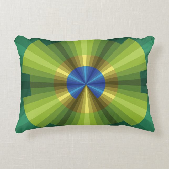 Almohada de acento de ilusión de pavo real (Anverso)
