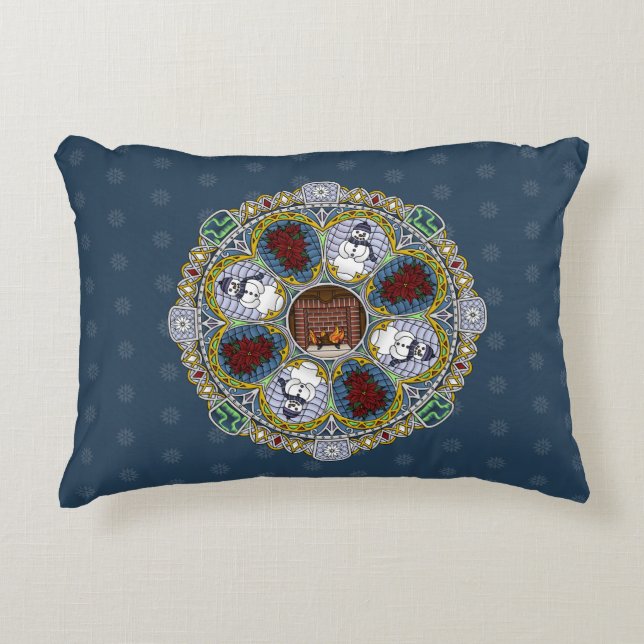 Almohada de acento de invierno Nouveau (Anverso)