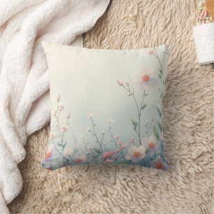 Almohada de acento de jardín de flores silvestres