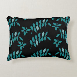 Almohada de acento de jungla tropical de Aqua y ne