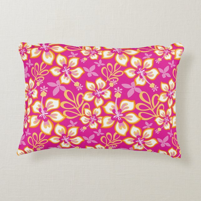 Almohada de acento de JUNGLE SURF (PINK COMBO) (Reverso)