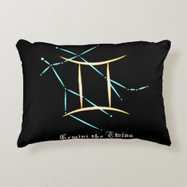 Almohada de acento de la constelación zodiacal Gém