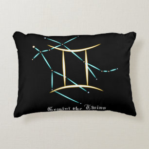 Almohada de acento de la constelación zodiacal Gém