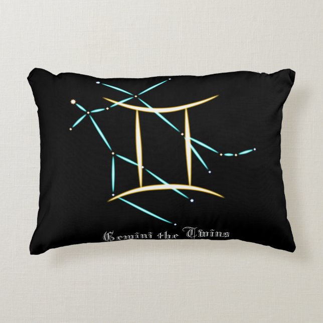 Almohada de acento de la constelación zodiacal Gém (Anverso)