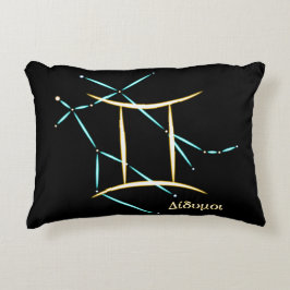 Almohada de acento de la constelación zodiacal Gém