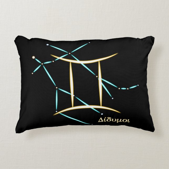 Almohada de acento de la constelación zodiacal Gém (Anverso)
