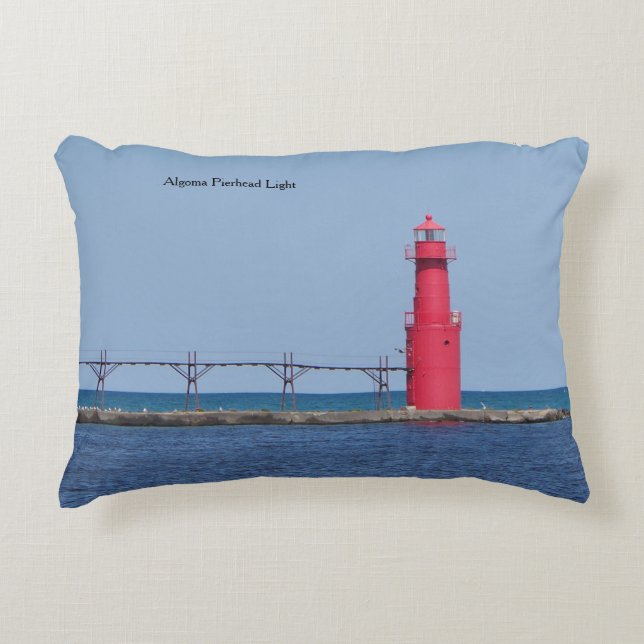 almohada de acento de la luz de Algoma Pierhead (Anverso)