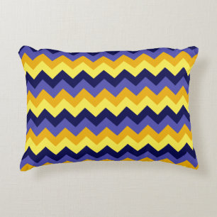 Almohada de acento de los cromones dorados azules