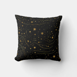 Almohada de acento de lujosa noche estrellada