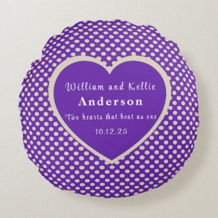 Almohada de acento de lunares 'Purple Heart'