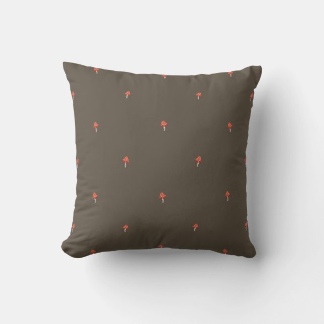 Almohada de acento de madera de champiñón minimali (Anverso)