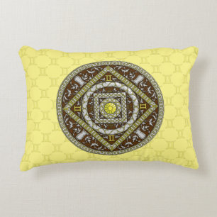 Almohada de acento de mandala de Géminis