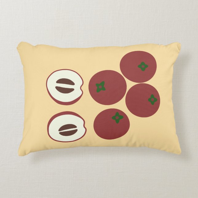 Almohada de acento de manzana de terciopelo (Anverso)