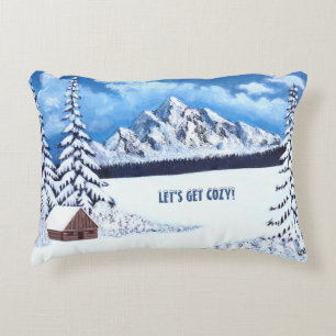 Almohada de acento de maravilla de invierno