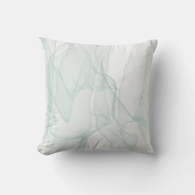 Almohada de acento de mármol turquesa y gris (Anverso)