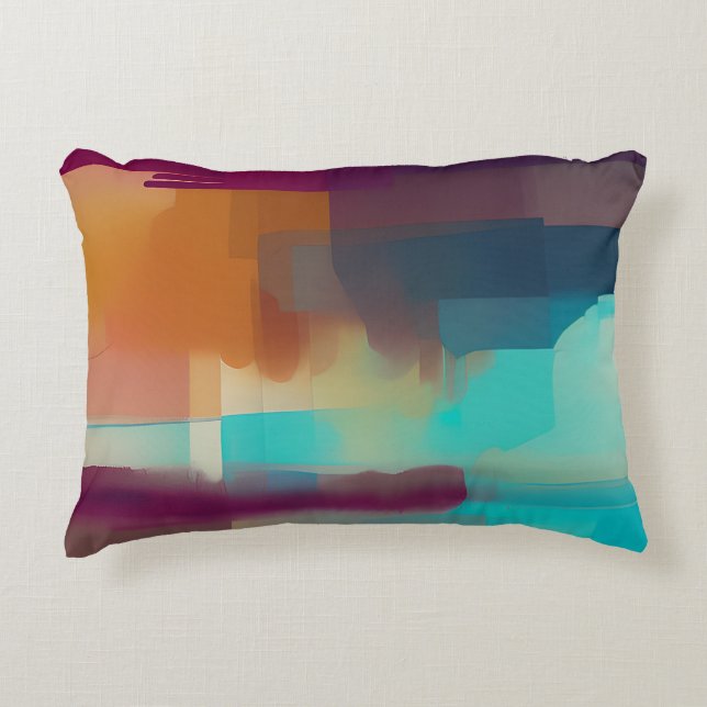 Almohada de acento de mezcla de tono retro colorid (Anverso)
