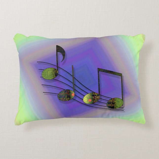 Almohada de acento de notas de Dubstep (Anverso)
