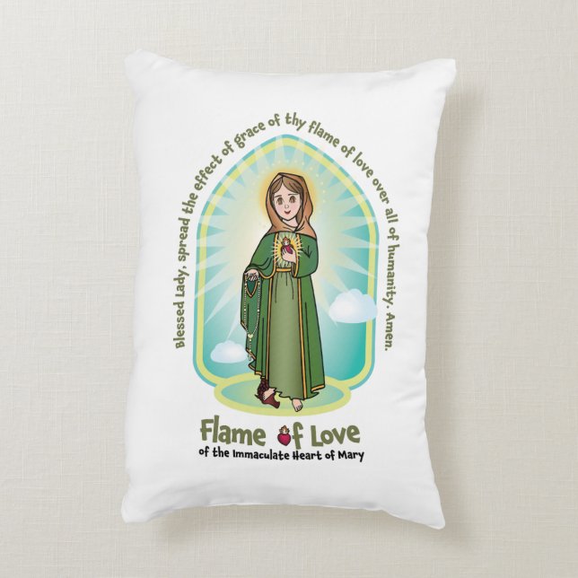 Almohada de acento de oración de icono de Mama Mar (Atrás (Vertical))