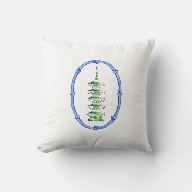 Almohada de acento de pagoda de Navidad (Anverso)