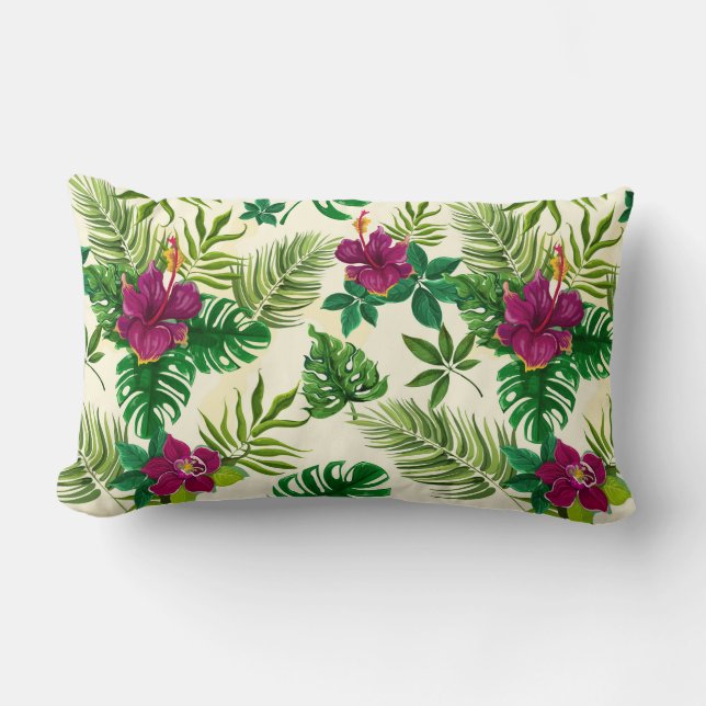 Almohada de acento de palmeras tropicales (Anverso)