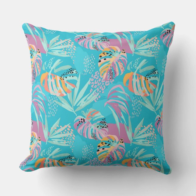 Almohada de acento de palmeras tropicales (Anverso)