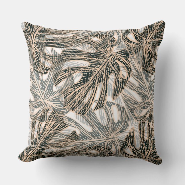 Almohada de acento de palmeras tropicales (Anverso)