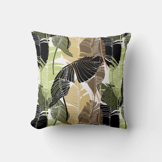 Almohada de acento de palmeras tropicales (Anverso)