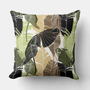 Almohada de acento de palmeras tropicales
