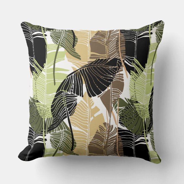 Almohada de acento de palmeras tropicales (Anverso)