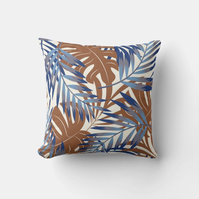Almohada de acento de palmeras tropicales (Anverso)