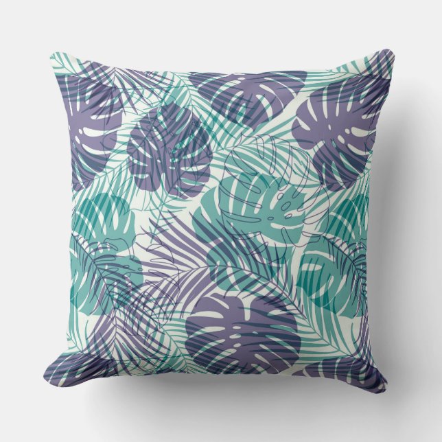 Almohada de acento de palmeras tropicales (Anverso)