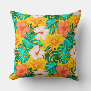 Almohada de acento de palmeras tropicales