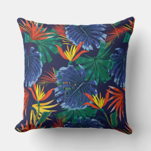 Almohada de acento de palmeras tropicales