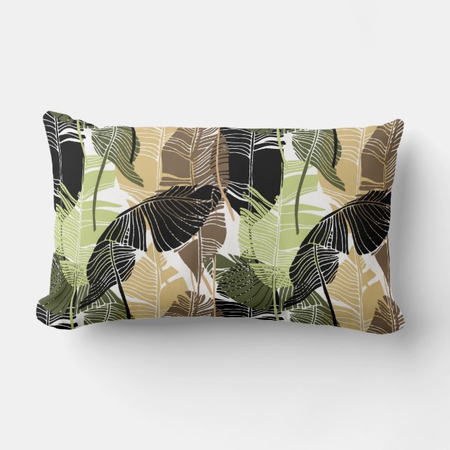 Almohada de acento de palmeras tropicales (Anverso)
