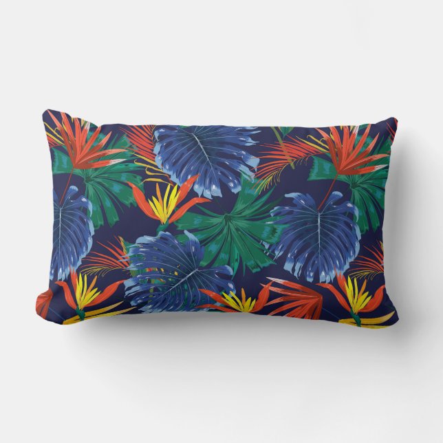 Almohada de acento de palmeras tropicales (Anverso)