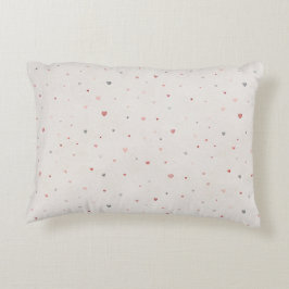Almohada de acento de patrón de corazón suave