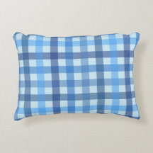 Almohada de acento de patrón de gingham de cinco c