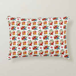 Almohada de acento de patrón floral de flor de ama
