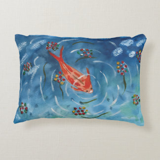 Almohada de acento de peces koi pacíficos de acuar