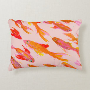 Almohada de acento de pez dorado de verano