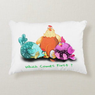 Almohada de acento de pollo divertida - Texto Pers