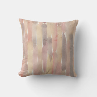 Almohada de acento de raya de acuarela minimalista